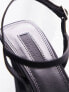 Фото #4 товара Topshop Wide Fit Salone two part block heel sandal in black
