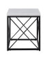 Фото #2 товара Steve Silver Skyler 22" Square Marble and Metal End Table