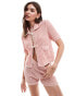 Фото #1 товара ASOS DESIGN scallop edge collar cardigan with ties in pink