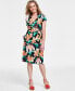 Women's Printed Wrap Dress, Created for Macy's