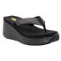 Volatile Bahama Wedge Womens Black Casual Sandals PV134-001