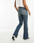 Фото #4 товара Stradivarius flare jean with split in dark vintage wash