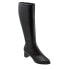 Фото #2 товара Trotters Kacee T1956-001 Womens Black Wide Leather Zipper Knee High Boots 6