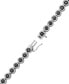ფოტო #4 პროდუქტის Men's Black Diamond 22" Tennis Necklace (5 ct. t.w.) in Sterling Silver