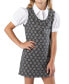 ფოტო #3 პროდუქტის Big Girls Layered Effect Knit Dress with Collared Shirt, 2 Piece