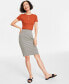 ფოტო #1 პროდუქტის Women's Double-Weave Pencil Skirt, Created for Macy's