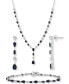ფოტო #5 პროდუქტის Blue Sapphire (5 ct. t.w.) & White Sapphire (5/8 ct. t.w.) 17" Lariat Necklace in Sterling Silver