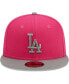 Men's Pink Los Angeles Dodgers Two-Tone Color Pack 59FIFTY Fitted Hat Розовый, 7 7/8 - фото #3