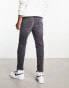 ASOS DESIGN tapered fit jeans in grey wash - BLACK