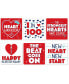 Фото #1 товара Happy Heartiversary - CHD Awareness Decorations - Drink Coasters - Set of 6