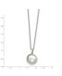 Фото #2 товара Chisel floating Crystal Heart Pendant Cable Chain Necklace