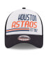 Фото #3 товара Men's White, Navy Houston Astros Stacked A-Frame Trucker 9FORTY Adjustable Hat