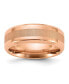 ფოტო #1 პროდუქტის Stainless Steel Rose IP-plated with Brushed Band Ring