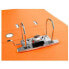 LIDERPAPEL Lever arch file A4 documents PVC lined with rado spine 75 mm orange metal compressor