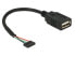 Delock 84831 - 0.15 m - USB A - USB 2.0 - Female/Female - 480 Mbit/s - Black