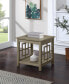 Фото #5 товара Cambridge 20" W x 22.25" H Square Wooden Accent Side Table in Bone Finish