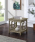 Cambridge 20" W x 22.25" H Square Wooden Accent Side Table in Bone Finish