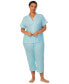 Plus Size 2-Pc. Printed Capri Pajamas Set