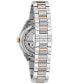 ფოტო #3 პროდუქტის Women's Automatic Diamond Accent Two-Tone Stainless Steel Bracelet Watch 34mm 98P170