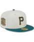 ფოტო #1 პროდუქტის Men's Cream Pittsburgh Pirates Chrome Evergreen 59FIFTY Fitted Hat