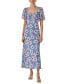 ფოტო #1 პროდუქტის Women's Tie-Back Flutter-Sleeve Maxi Dress