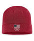 Фото #1 товара Men's Cardinal Team USA Flag Cuffed Knit Hat