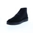 Фото #4 товара Clarks Desert Coal 26154809 Mens Black Suede Lace Up Chukkas Boots