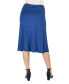 Фото #2 товара Women's A-Line Elastic Waist Knee Length Skirt