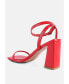 ფოტო #2 პროდუქტის Women's Moon cut Ankle Strap Block Heel Sandals