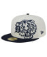 ფოტო #1 პროდუქტის Men's Cream/Navy Detroit Tigers Lonestar 59FIFTY Fitted Hat