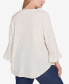 ფოტო #2 პროდუქტის Plus Size Ballet Neck Luxe Smocked Top with Ruffle Sleeves