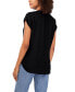 Women's Split Neck Short Sleeve Blouse