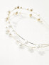 Фото #7 товара ASOS DESIGN headband with multirow pearl and wire design