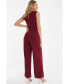 Фото #2 товара Women's Palazzo Jumpsuit With Embellished Buckle