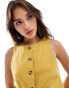 Фото #4 товара ASOS DESIGN high neck waistcoat in chartreuse