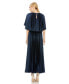Фото #3 товара Women's Pleated Caplet T-Length Gown Dress