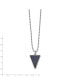 Polished with Lapis Triangle Pendant on a Ball Chain Necklace