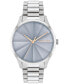 ფოტო #1 პროდუქტის Unisex 3-Hand Silver-Tone Stainless Steel Bracelet Watch 35mm