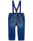 Фото #12 товара Baby Knit-Denim Suspender Pants 9M