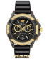 Men's Icon Active Swiss Chronograph Diamond (0.80 ct. t.w.) Black Silicone Strap Watch 44mm