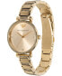 ფოტო #2 პროდუქტის Women's T-Bar Gold-Tone Stainless Steel Bracelet Watch 32mm