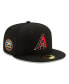 Фото #1 товара Men's Black Arizona Diamondbacks 25th Anniversary 59FIFTY Fitted Hat