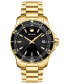ფოტო #1 პროდუქტის Men's Swiss Series 800 Gold-Tone PVD Stainless Steel Bracelet Diver Watch 40mm