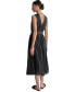 Women's Studded Grommet-Trim V-Neck Belted Dress