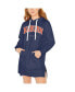 Фото #1 товара Women's Navy Auburn Tigers Take a Knee Raglan Hooded Sweatshirt Dress