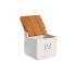 Salt Shaker with Lid DKD Home Decor 11,5 x 11,5 x 11 cm White 750 ml Dolomite