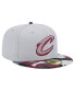 Фото #3 товара Men's Gray Cleveland Cavaliers Active Color Camo Visor 59FIFTY Fitted Hat