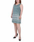 ფოტო #3 პროდუქტის Plus Size Sleeveless Dress with 3 Rings