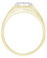 ფოტო #3 პროდუქტის Men's Diamond (1/4 c t. t.w.) Ring in 10K Yellow and White Gol