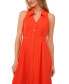 ფოტო #3 პროდუქტის Women's Sleeveless Cinched-Waist V-Neck Midi Dress